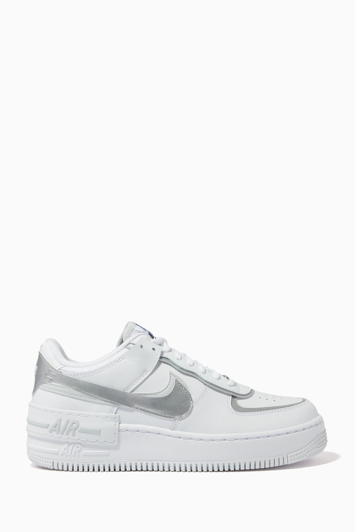 

Air Force 1 Shadow Sneakers in Leather, Silver