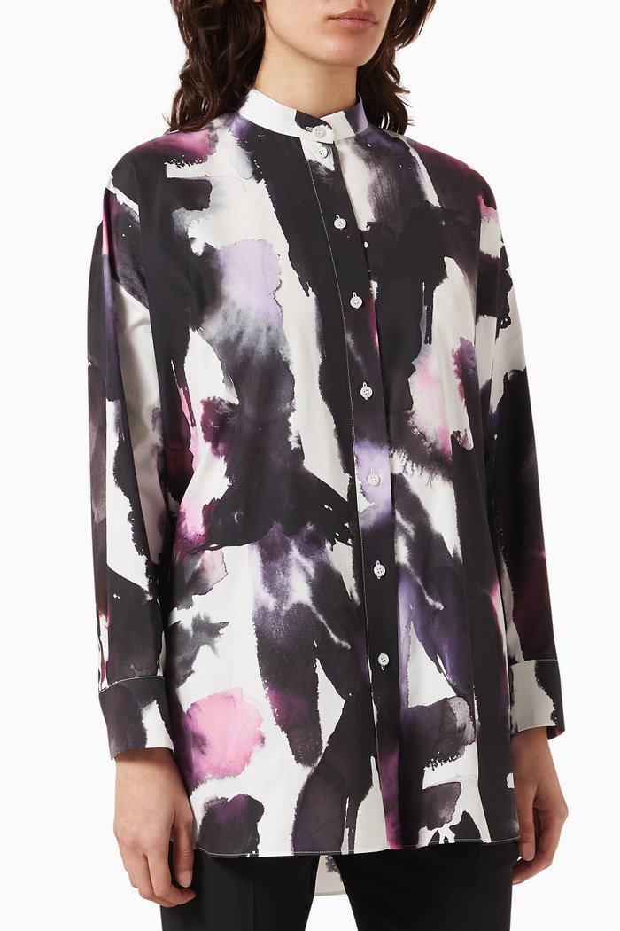 

Cipria Graphic-print Shirt in Cotton-poplin, White