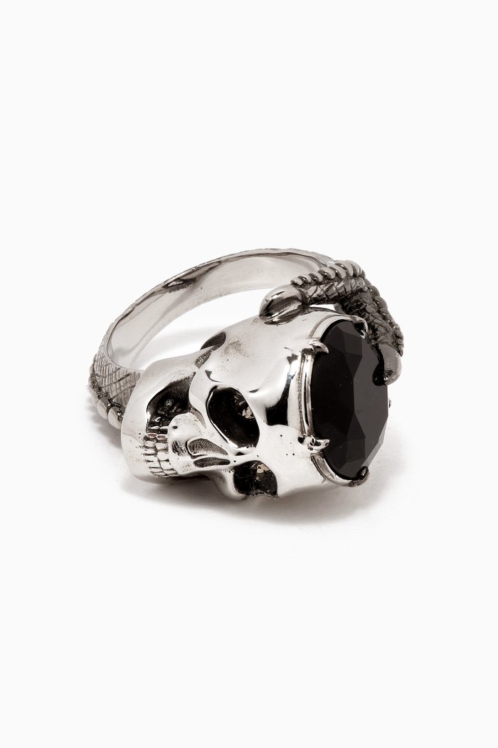 

Victorian Skull Ring in Brass, Black