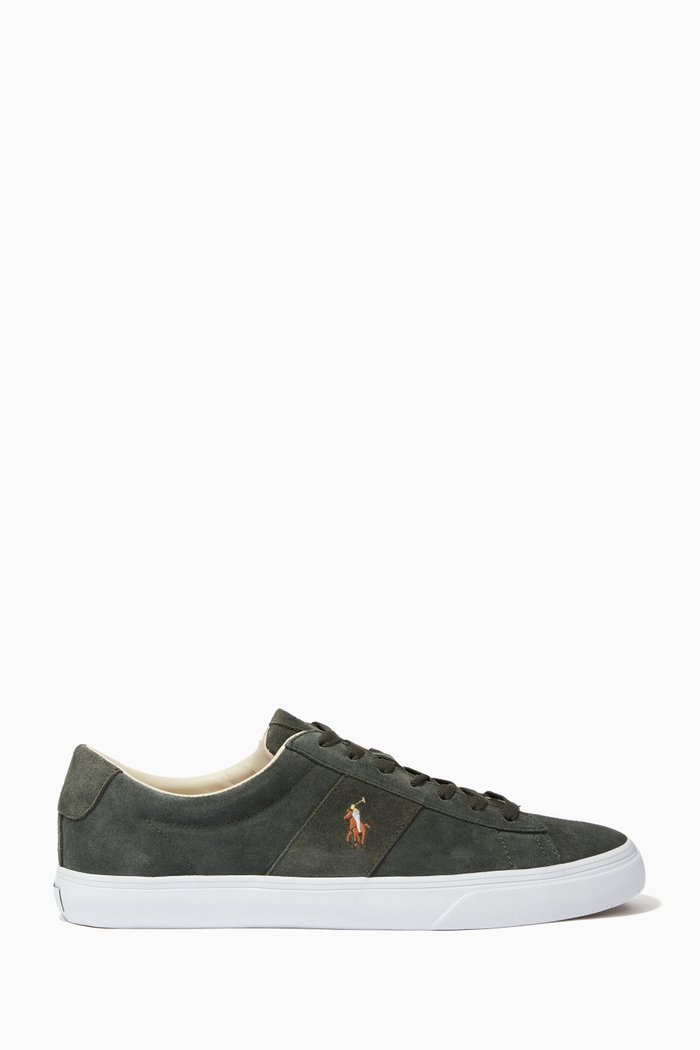 Sayer Low-top Sneakers in Leather, Green