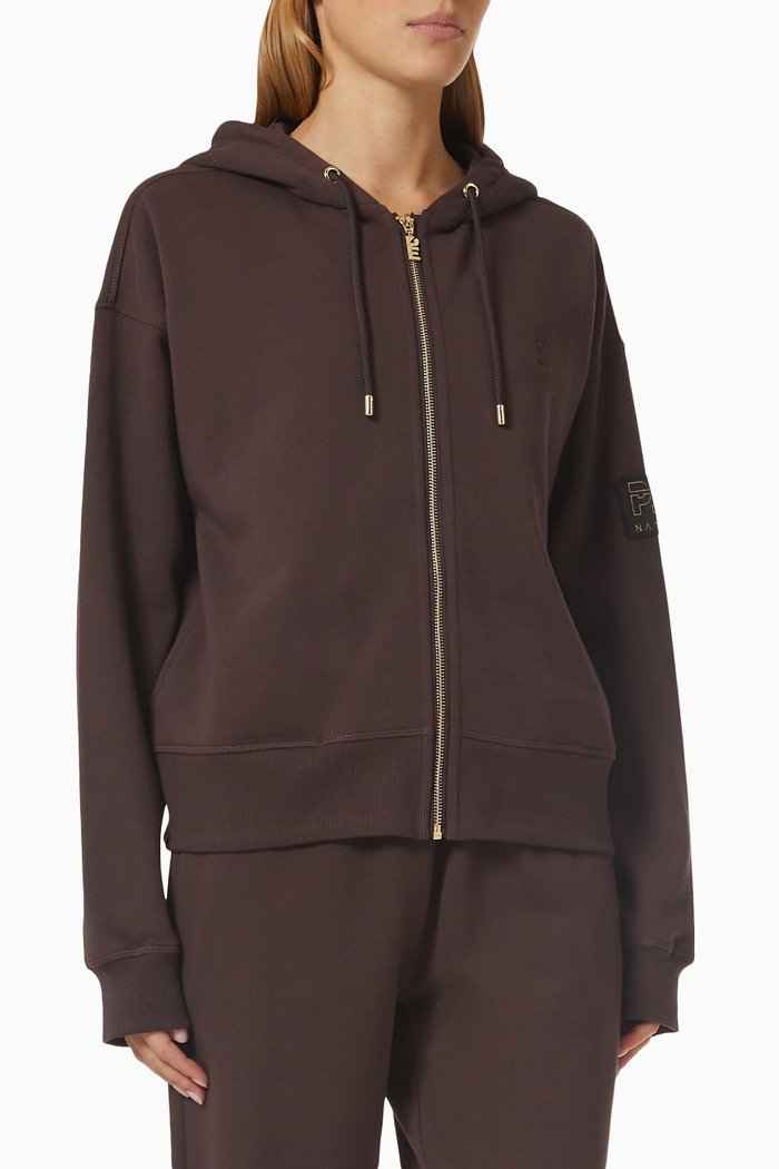 

Reset Jacket in Organic Cotton Brushed Fleece, Brown
