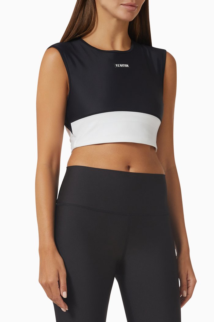 

Reformer Top in Recycled Polyester, Black
