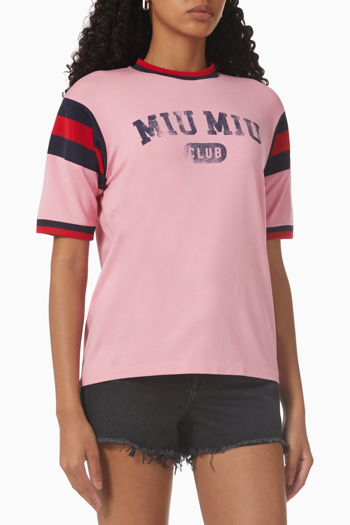 

Logo T-shirt in Cotton, Pink