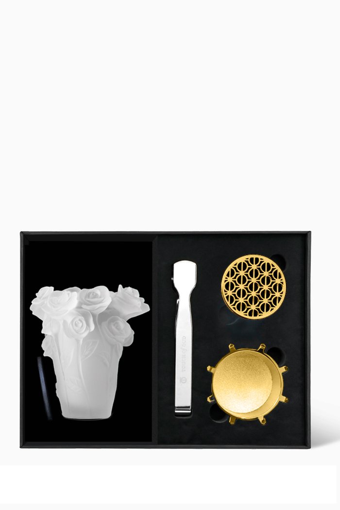 

White Flower Incense Burner, Multicolour