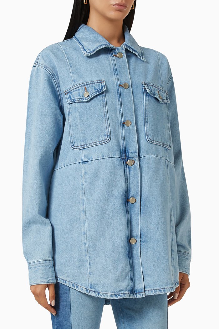 Redesign Shacket in Denim, Blue