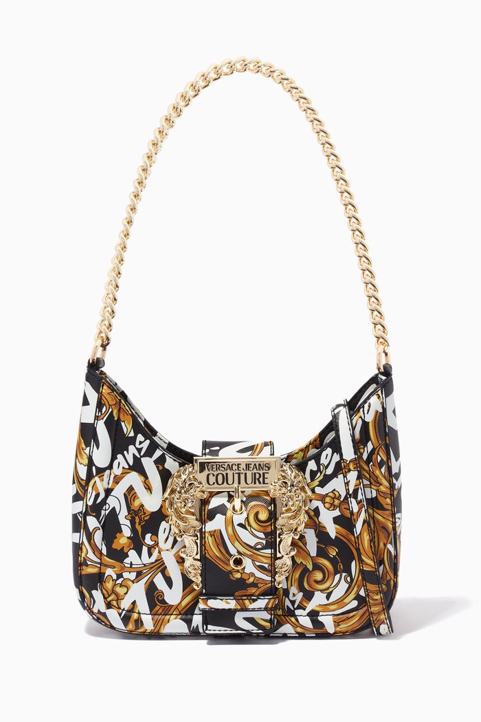 

Logo Brush Couture 1 Shoulder Bag in PU Leather, Black