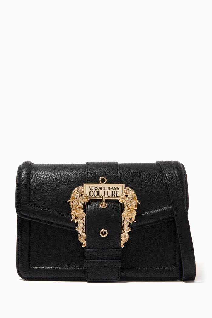 

Medium Couture 1 Shoulder Bag in Grained Leather, Black