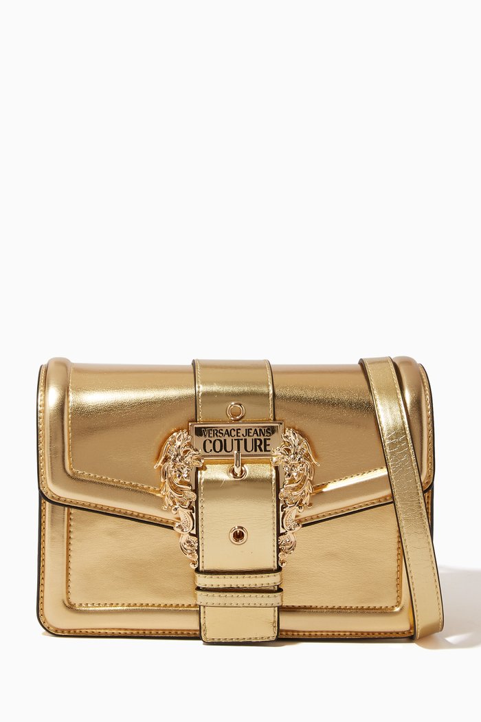 

Medium Couture 1 Shoulder Bag in Metallic Grained Leather, Gold