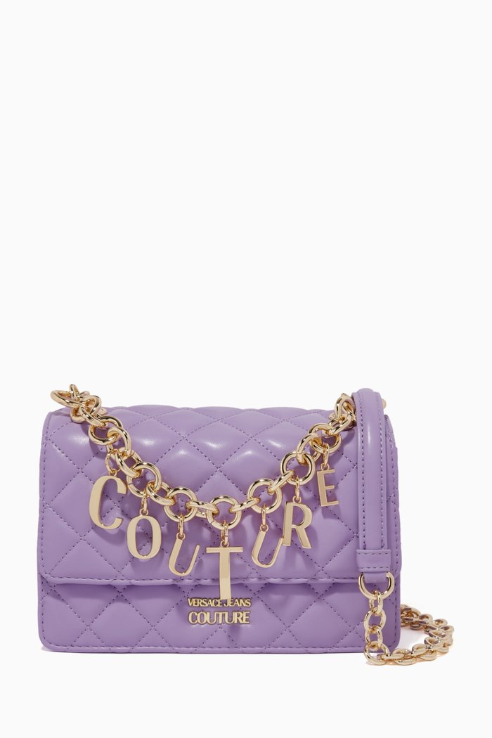 

Charms Couture Shoulder Bag in Leather, Purple