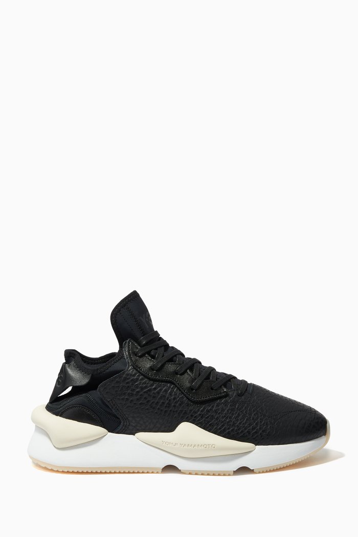 

Y-3 Kaiwa Sneakers in Neoprene & Leather, Black