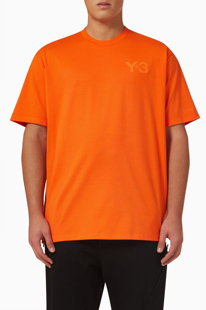 Logo T-shirt in Cotton Jersey, Orange