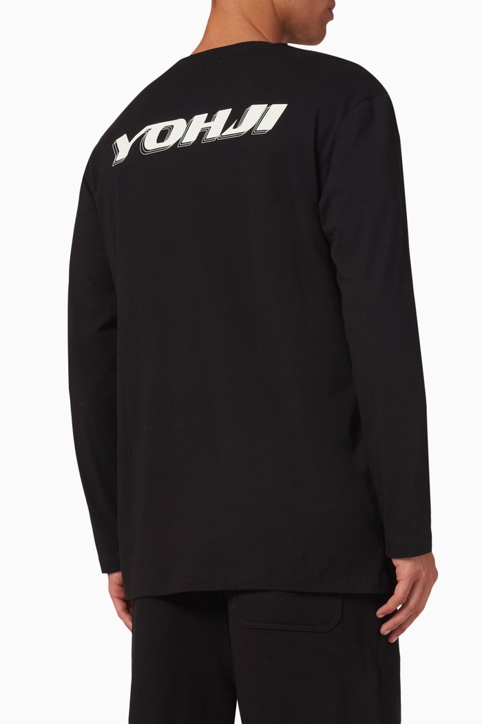 

Y-3 Graphic Tee in Cotton, Black