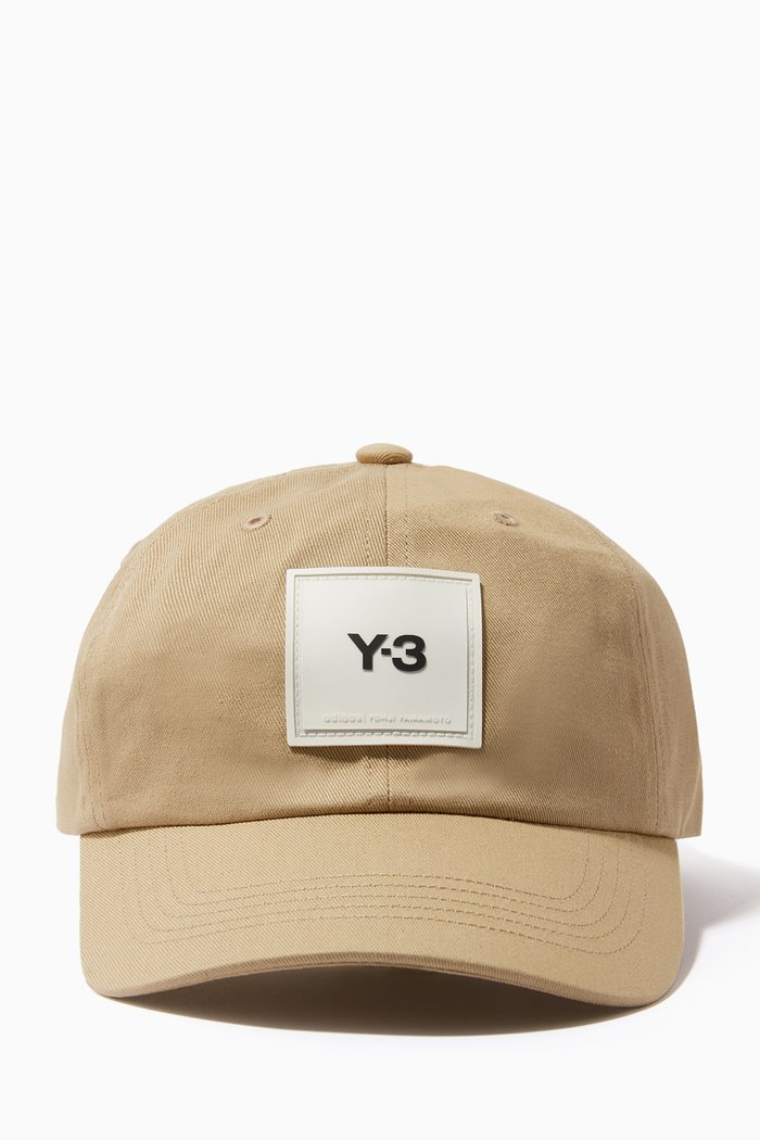 

Y-3 Square Label Cap in Cotton, Neutral