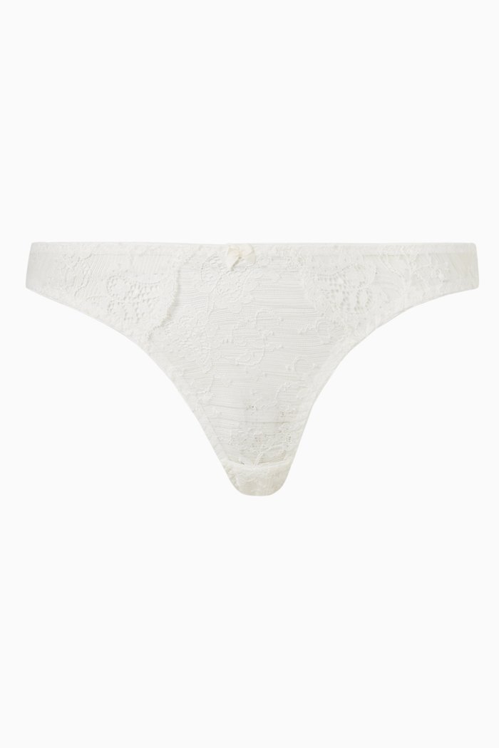 

Rita Thong in Sheer Lace, White