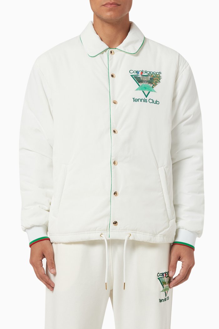 

Tennis Club Icon Coach Jacket, White
