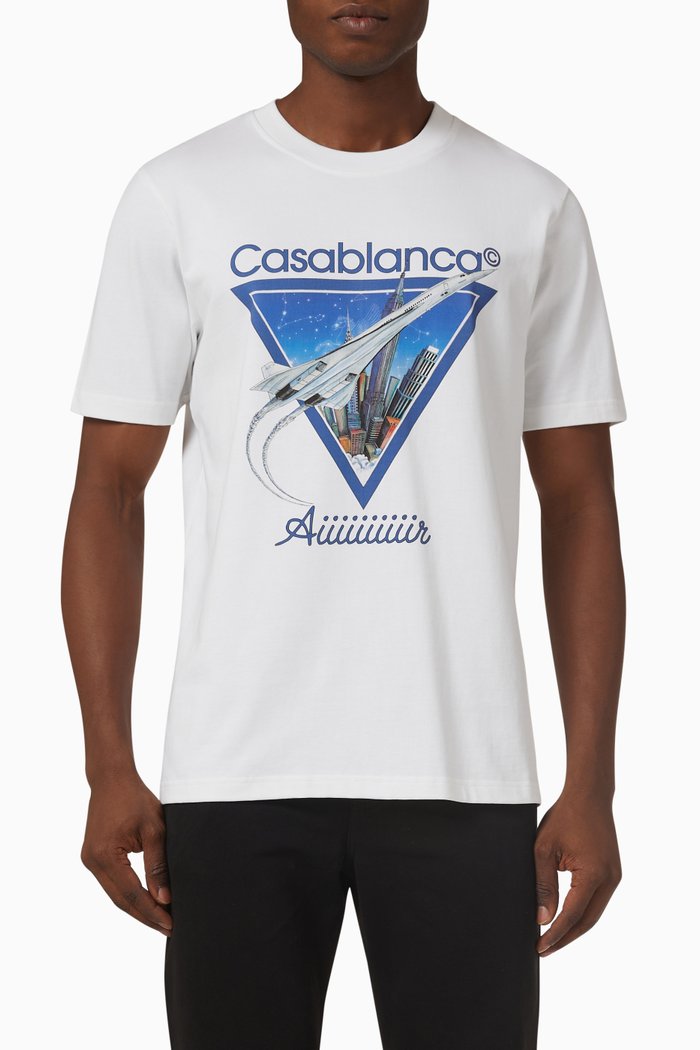 

Graphic Print T-shirt in Jersey, White