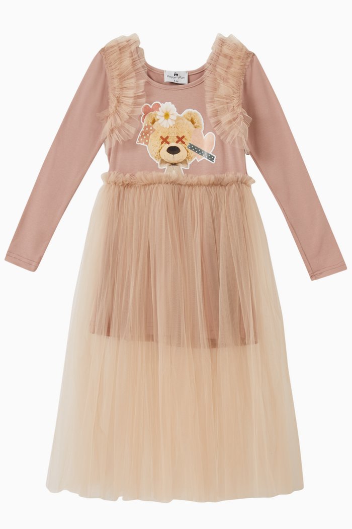 

Odette Dress in Cotton Jersey, Brown