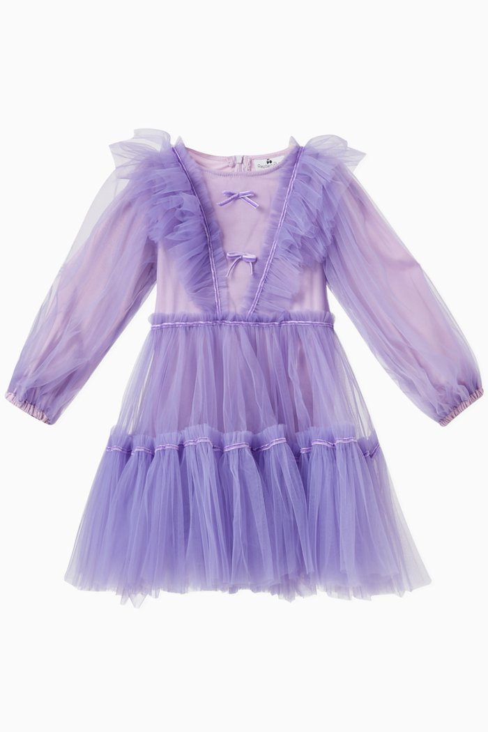 

Julia Tutu Dress in Mesh, Purple