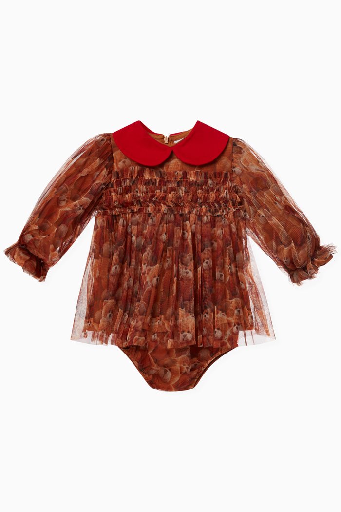 

Teddy Bear Dress in Polyester, Brown