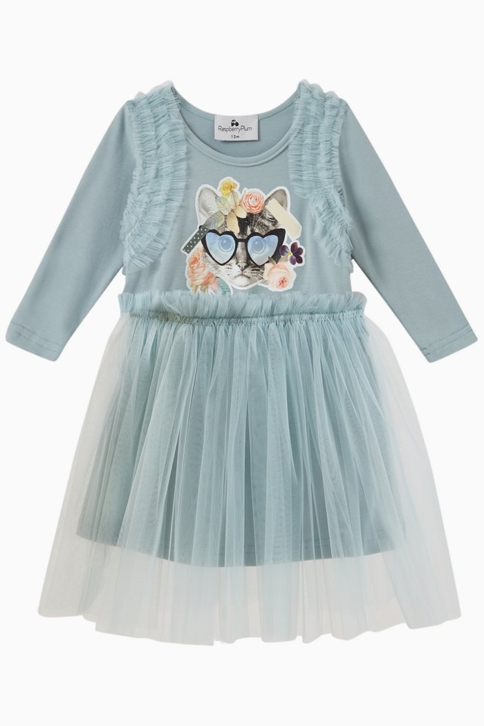 

Odette Dress in Cotton-jersey, Blue