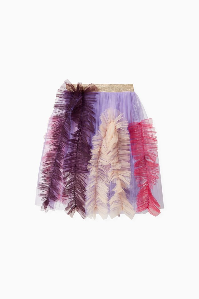 

Juniper Ruffle Skirt in Polyester, Purple