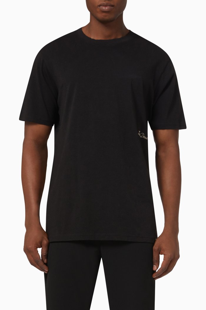 

Carter T-shirt in Cotton & Wool, Black