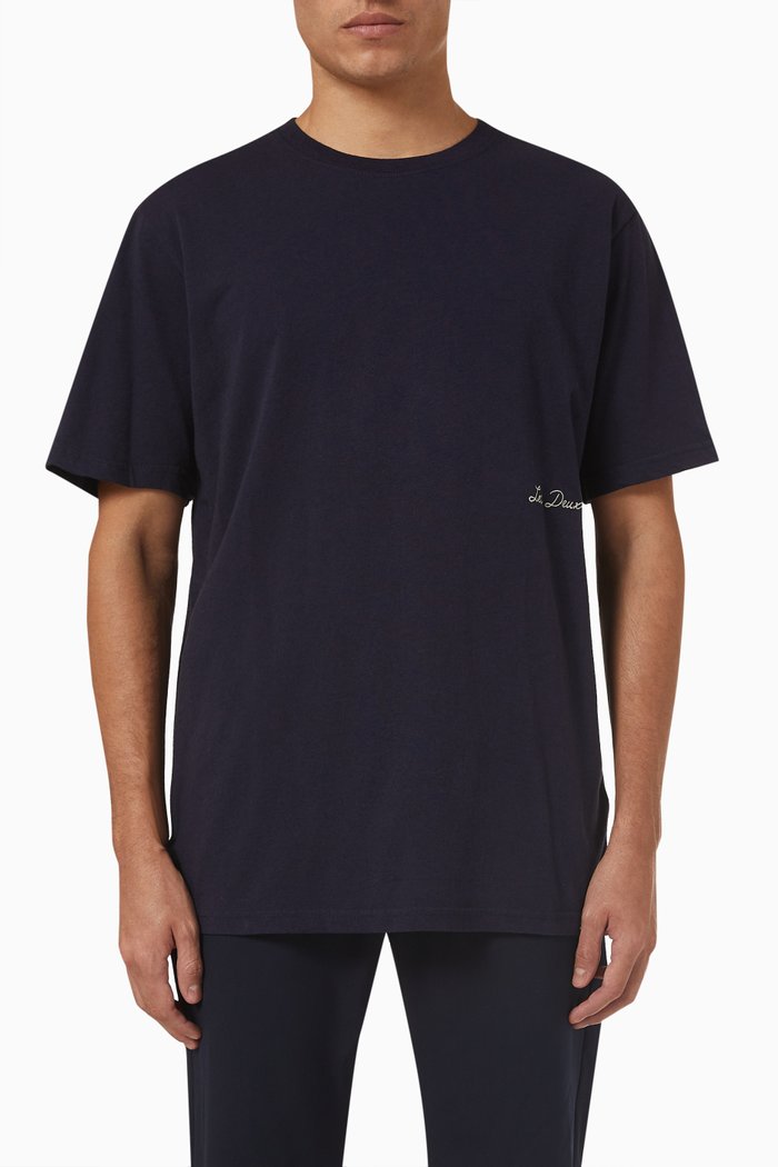 

Carter T-shirt in Cotton & Wool, Blue