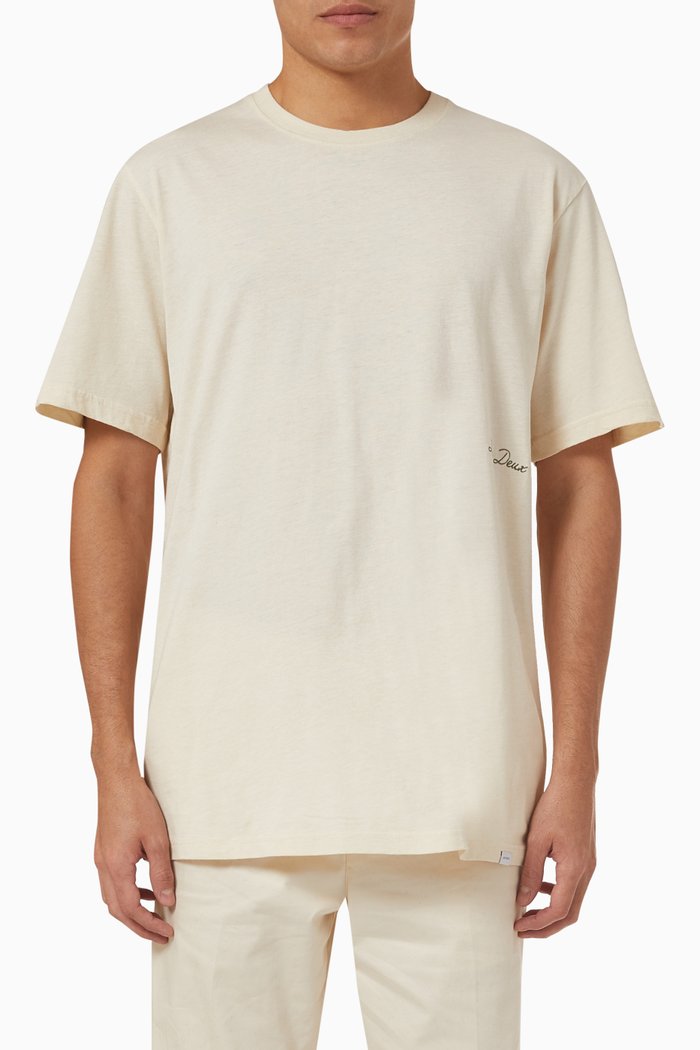 

Carter T-shirt in Cotton & Wool, Neutral