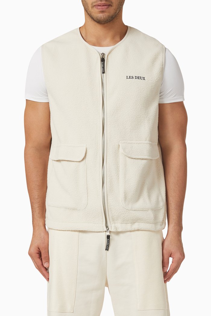 

Duncan Pile Vest in Terry, Neutral