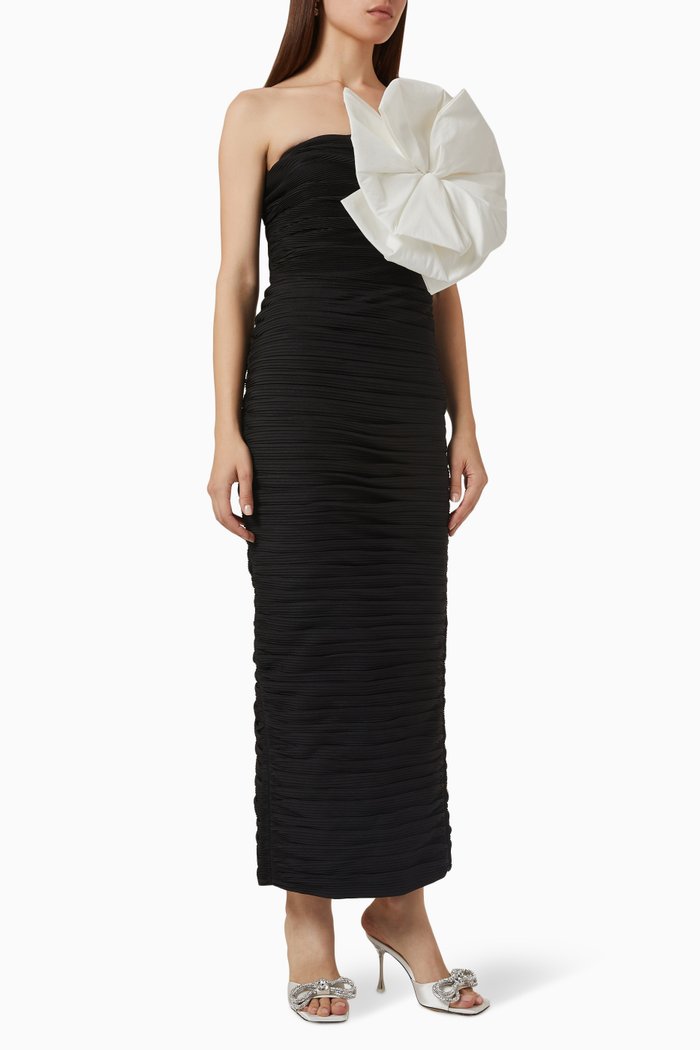 

Evana Dress in Rib Fabric, Black