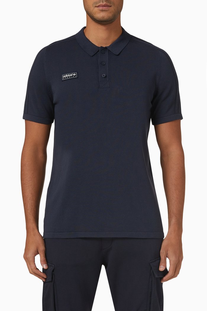 

Short Sleeve Polo Shirt in Cotton, Blue
