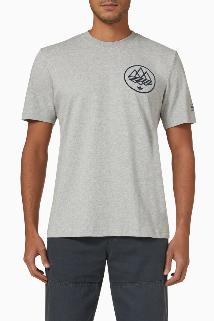 Mod Trefoil T-shirt in Cotton, Grey