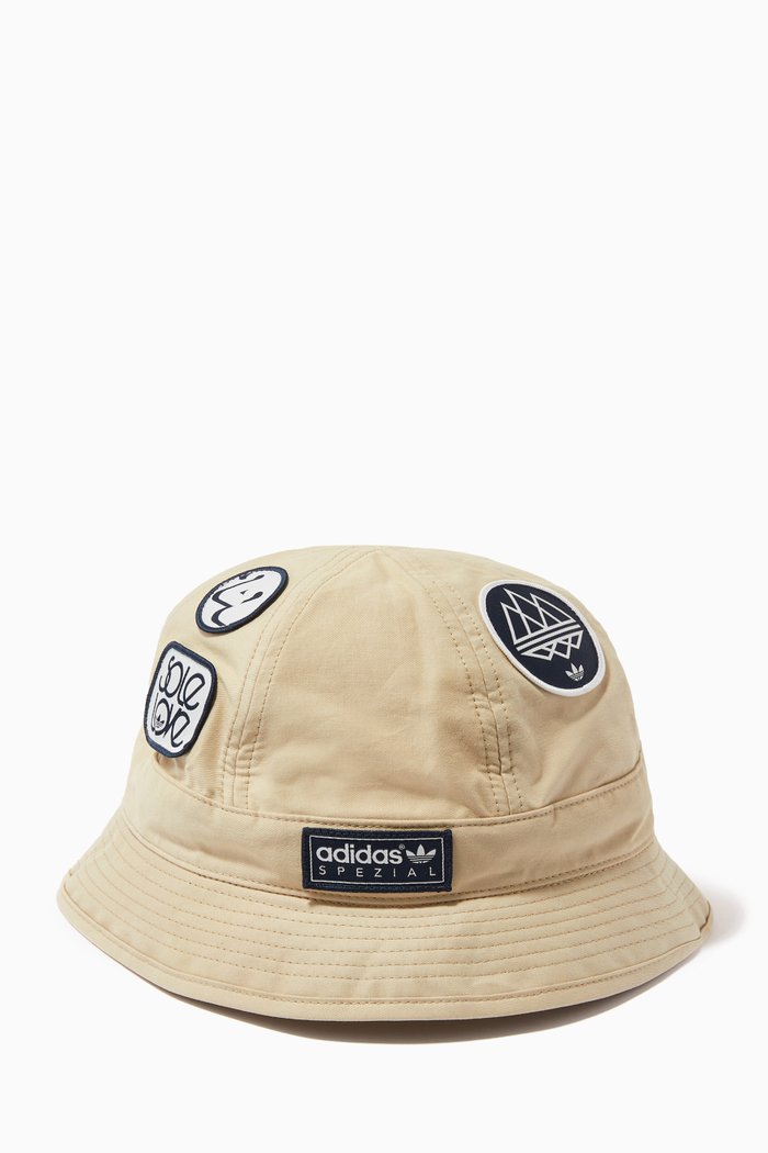 

Patch Bucket Hat in Cotton Twill, Neutral