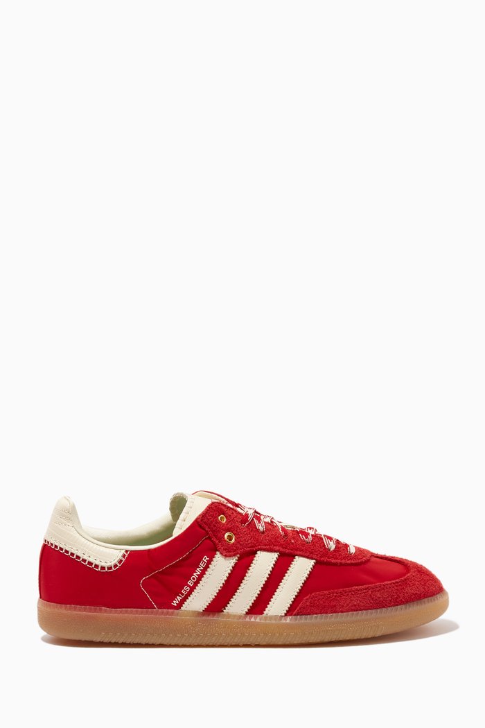 

x Wales Bonner Samba Low-top Sneakers in Suede, Red