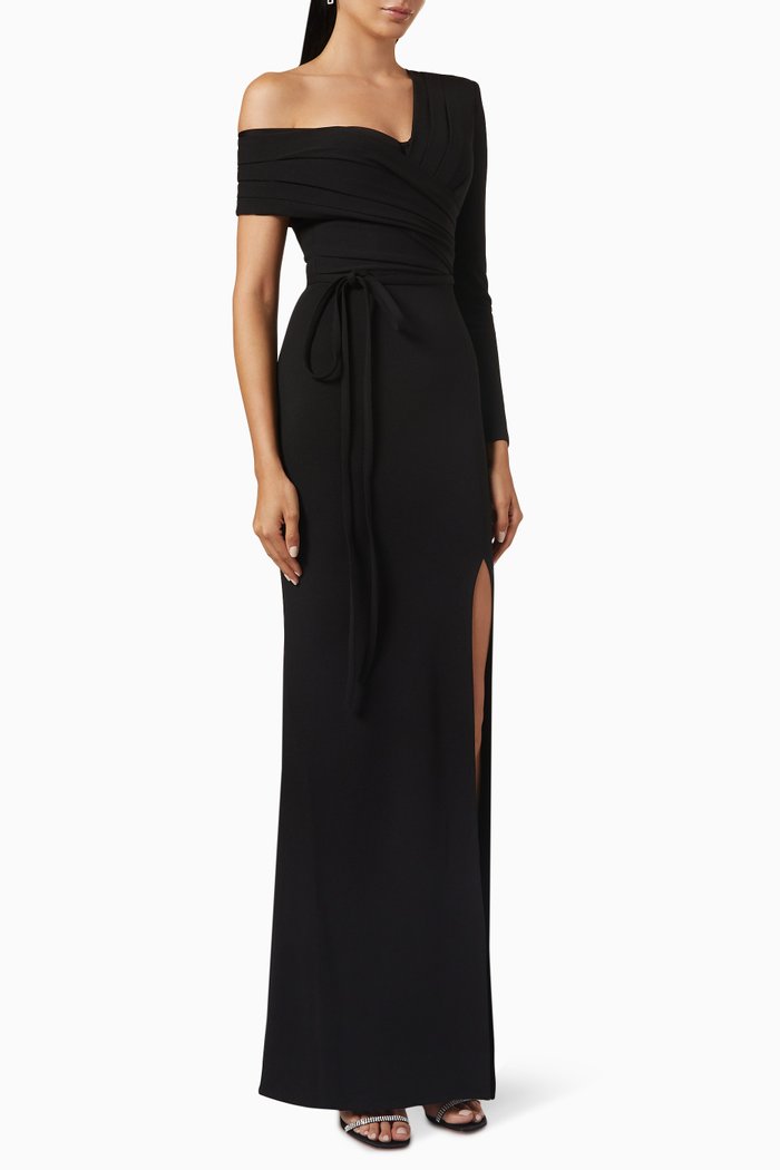 

Off-shoulder Gown, Black