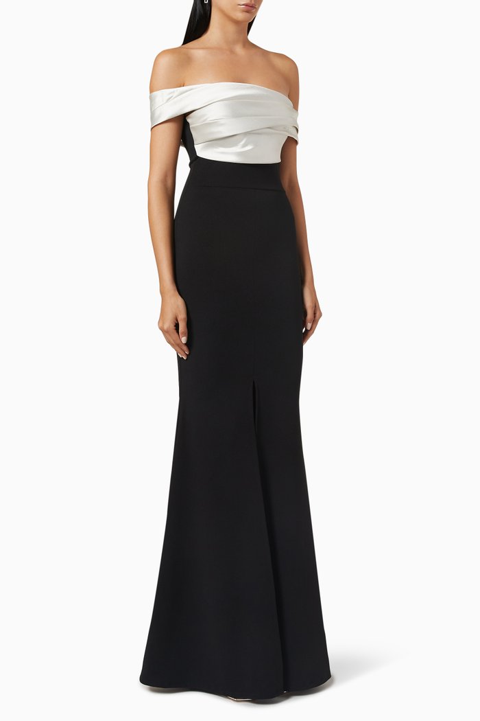 

Off-shoulder Gown, Black