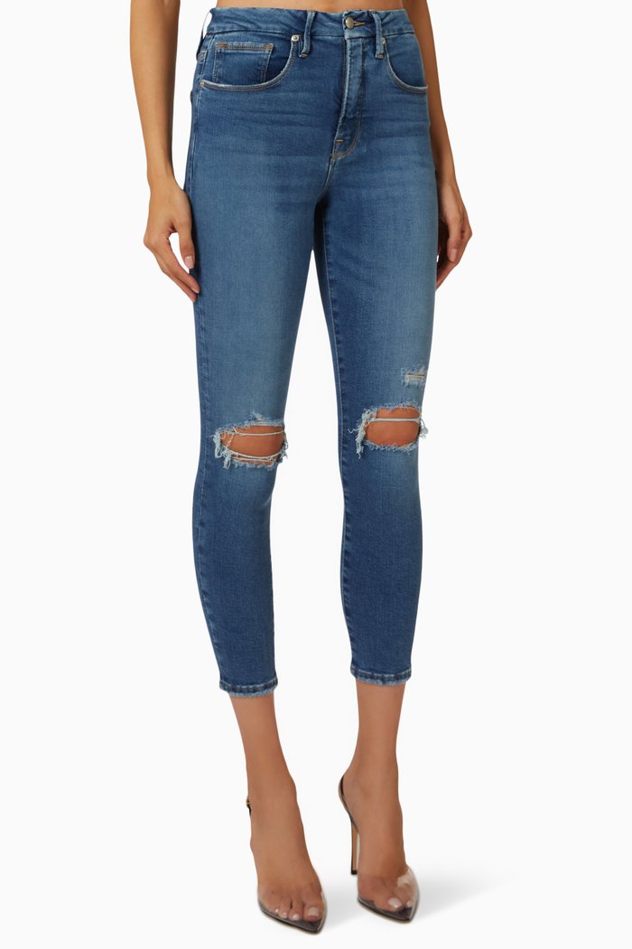 

Good Waist Crop Jeans in Denim, Blue