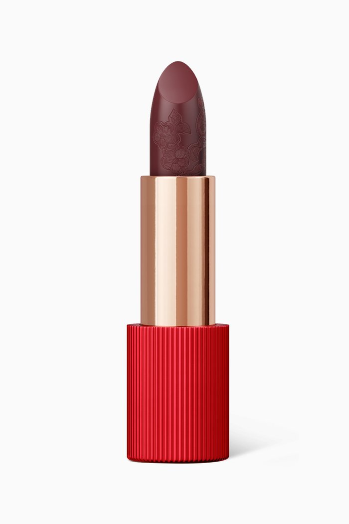 108 Plum Red Matte Silk Lipstick, 3.5g, Colourless