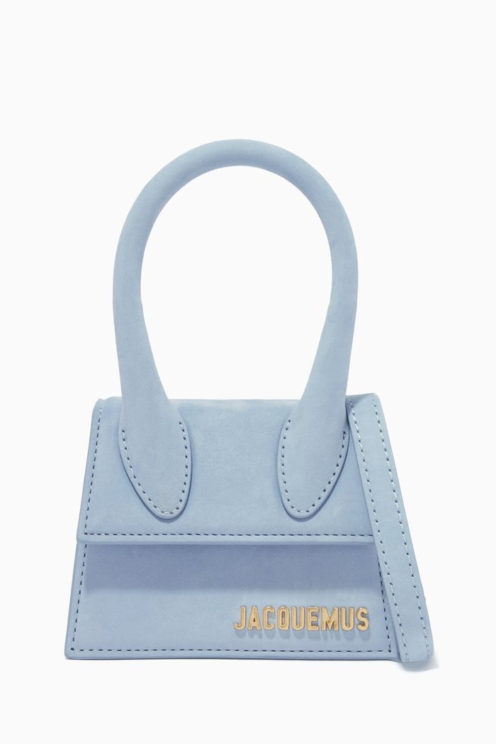Le Chiquito Tote Bag in Suede Leather, Blue
