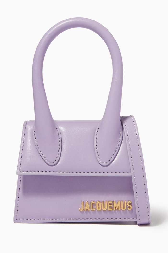 

Le Chiquito Tote Bag in Smooth Leather, Purple