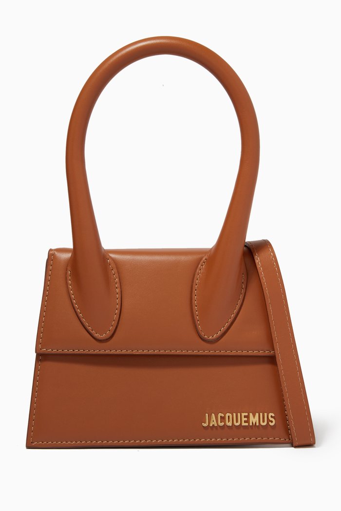 

Le Chiquito Moyen Tote Bag in Smooth Leather, Brown