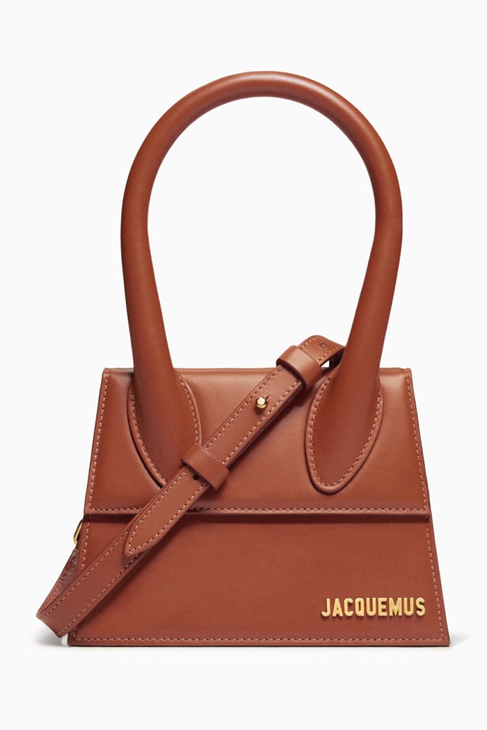 

Le Chiquito Moyen Tote Bag in Smooth Leather, Brown