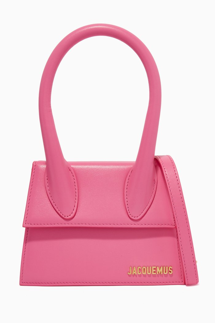 

Le Chiquito Moyen Tote Bag in Smooth-leather, Pink