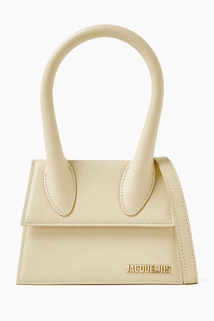 

Le Chiquito Moyen Tote Bag in Smooth Leather, Neutral