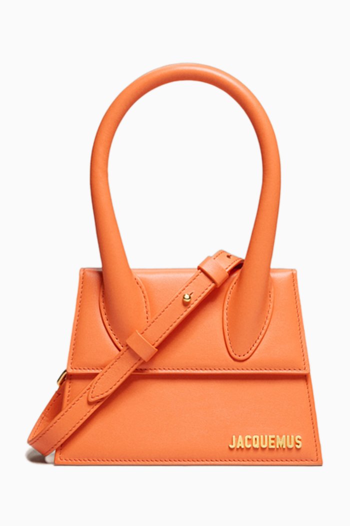 

Le Chiquito Moyen Tote Bag in Smooth-leather, Orange