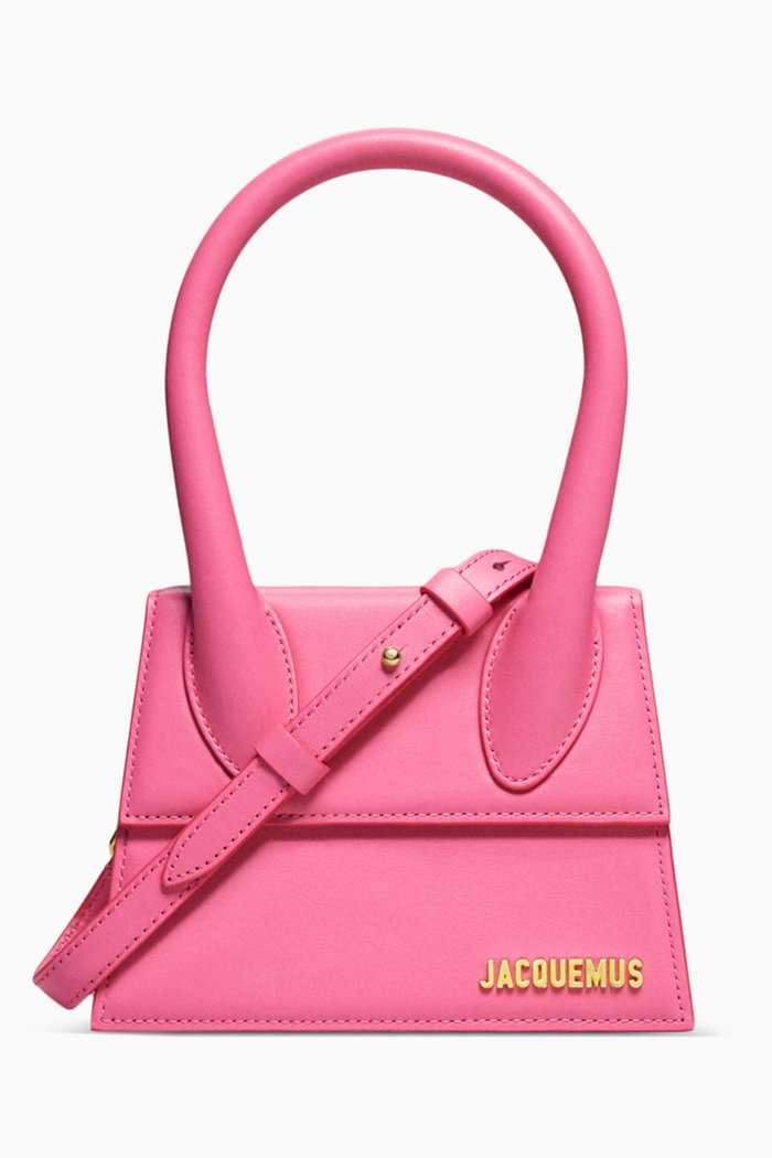 

Le Chiquito Moyen Tote Bag in Smooth Leather, Pink