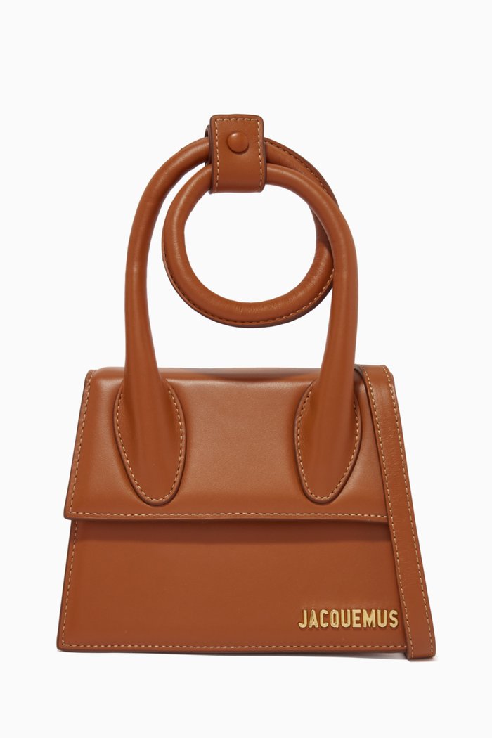 

Le Chiquito Noeud Shoulder Bag in Smooth-leather, Brown