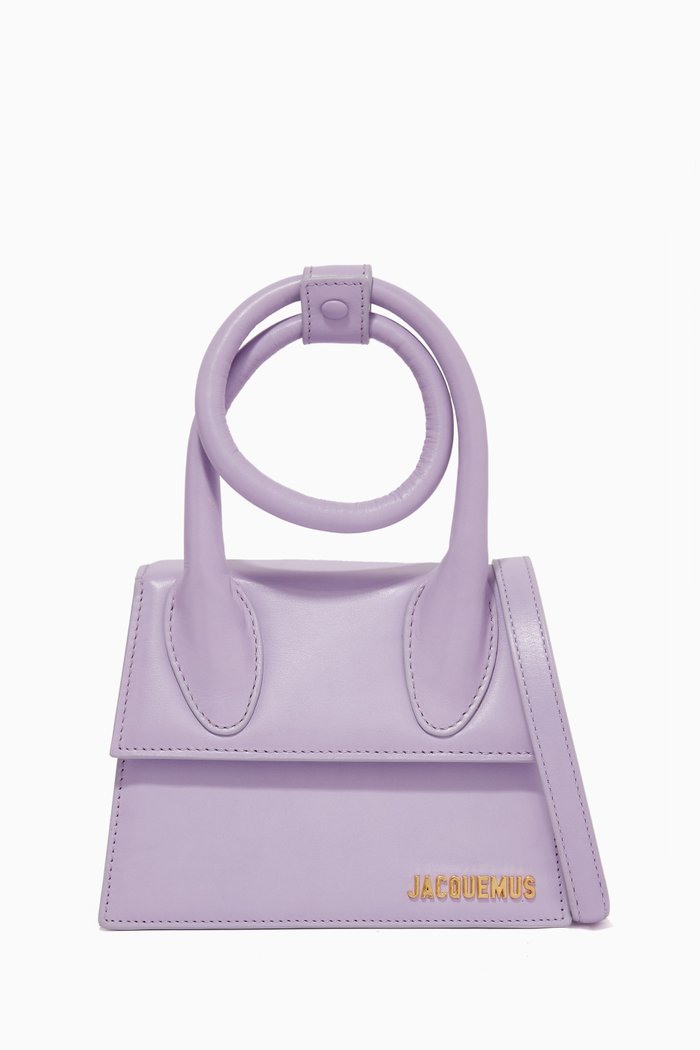 

Le Chiquito Noeud Shoulder Bag in Smooth-leather, Purple
