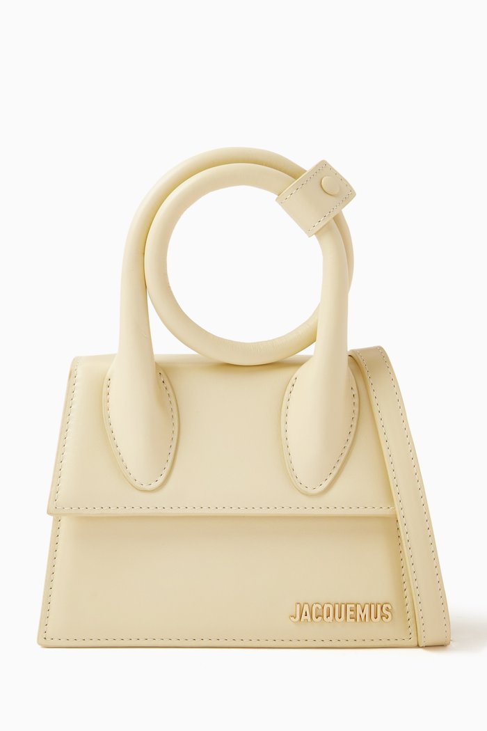

Le Chiquito Noeud Shoulder Bag in Smooth-leather, Neutral