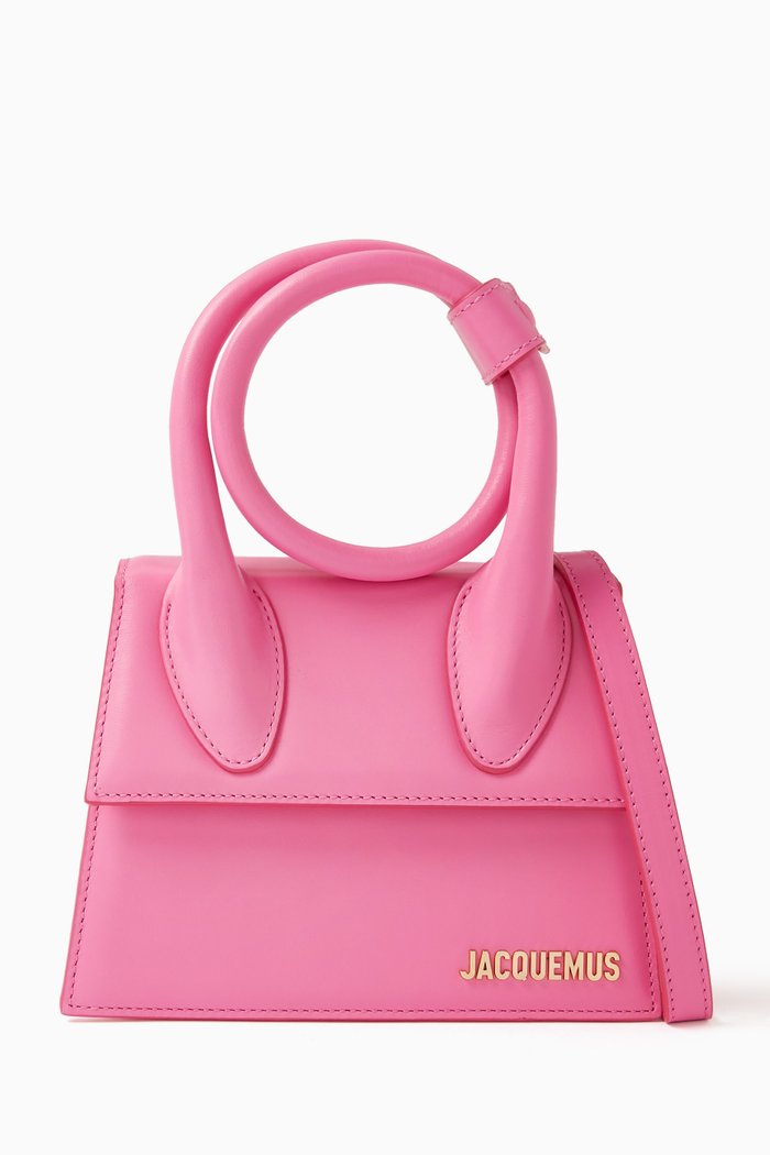 

Le Chiquito Noeud Shoulder Bag in Smooth-leather, Pink